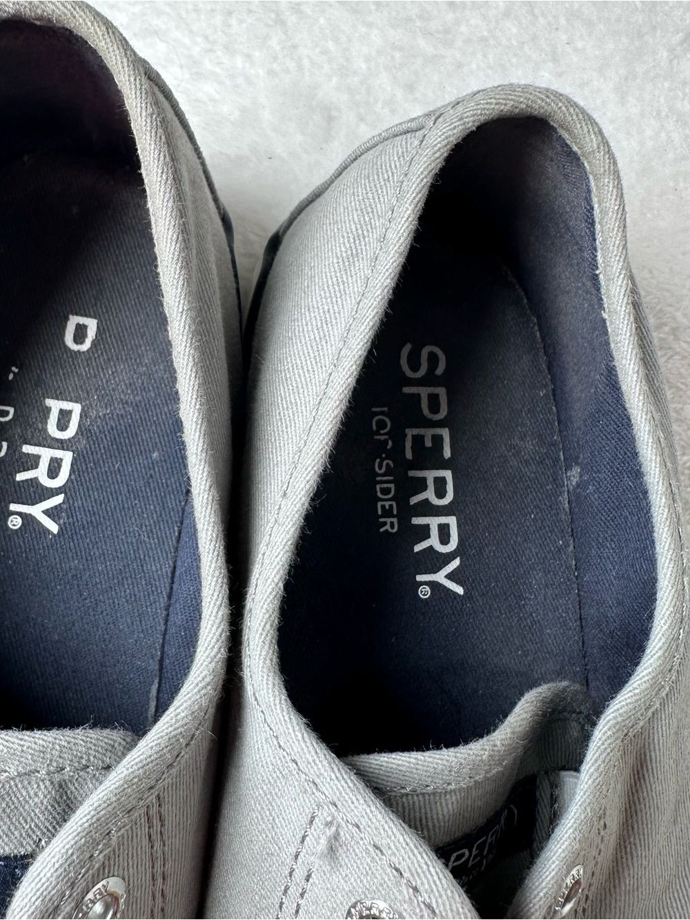 Sperry Top-Sider Pier View Gray Canvas Low-Top Sneakers with Tan Laces Size 7.5 - Picture 12 of 12